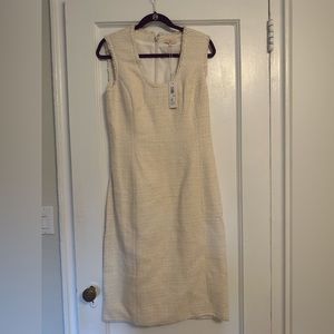 NWT Ivory jacquard sheath dress, Rebecca Taylor, size 8